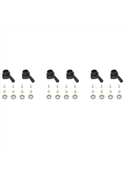 3x Metal Direksiyon Kupası Dönüş Kupası Kiti Wpl C14 C24 C34 C44 B14 B1 B16 B24 B36 Mn D90 D91 MN99S Rc Araç Parçaları Siyah (Yurt Dışından)