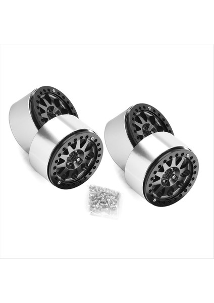 2 2 Inç Beadlock Tekerlek 1 10 Için Ağır Hizmet Tipi Alaşım 1 10 Rc Paletli SCX10 Trx-4 4pcs-Set Gümüş (Yurt Dışından) fiyatları