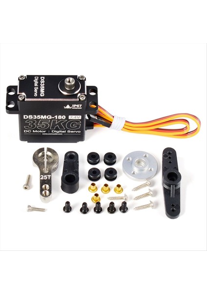 35KG Rc Servo Motorlu Su Geçirmez Dijital Servo Tork Metal Dişli Servo Rc Otomobil Robotu Mekanik Kollar 180 Derece (Yurt Dışından)