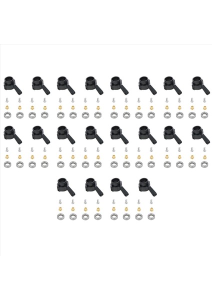 10X Metal Direksiyon Kupası Dönüş Kupası Kiti Wpl C14 C24 C34 C44 B14 B1 B16 B24 B36 Mn D90 D91 MN99S Rc Araç Parçaları Siyah (Yurt Dışından)