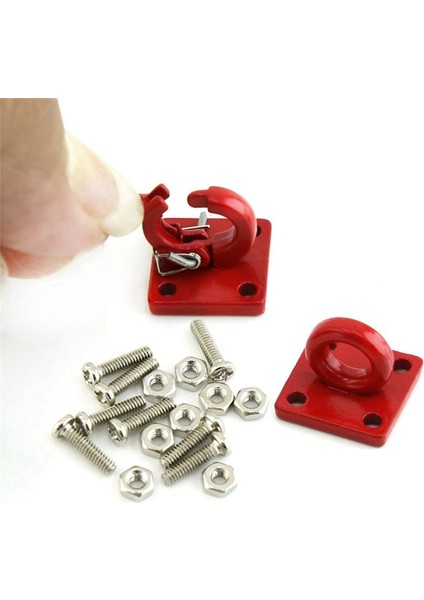 Rc Prawler Araba Modeli 1/10 Ölçekli Metal Kurtarma Tokası Aksesuar Yedek Parçalar Dıy Kırmızı 2 Pcs (Yurt Dışından) modelleri