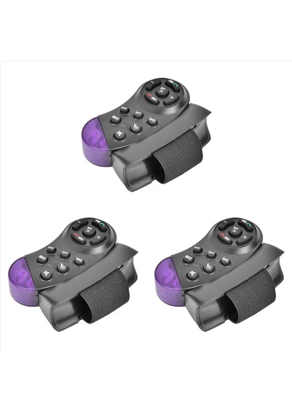 3x Evrensel Direksiyon Simidi Kablosuz Uzaktan Kumanda Araba Cd&#39 Si Için 11 Düğmeler DVD Mp5 Player (Yurt Dışından)