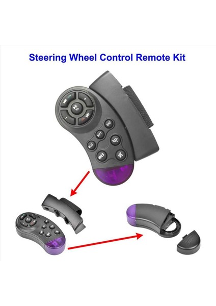 3x Evrensel Direksiyon Simidi Kablosuz Uzaktan Kumanda Araba Cd&#39 Si Için 11 Düğmeler DVD Mp5 Player (Yurt Dışından) modelleri