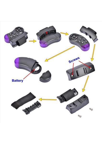 3x Evrensel Direksiyon Simidi Kablosuz Uzaktan Kumanda Araba Cd&#39 Si Için 11 Düğmeler DVD Mp5 Player (Yurt Dışından) indirimleri