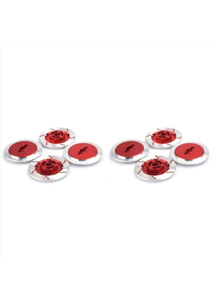 8pcs Fren Diski Tekerleği Jant Kutusu Metal Altyap Adaptörü Rc 1/10 Araç Hsp Sinek Balık Buggy Kamyonu 94123 94122 D4 Cs Kırmızı (Yurt Dışından)