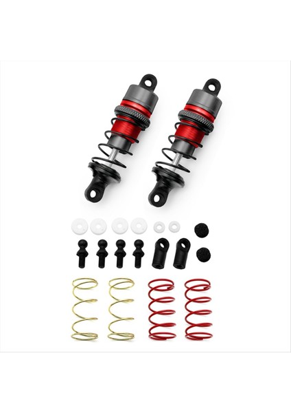 1/10 1 Çift Metal Hidrolik Şok Emiciler Rc Uzaktan Kumanda Araba Düz Koşu Drift Arabası (67MM) Kırmızı (Yurt Dışından)