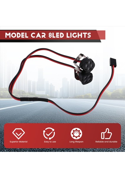 Ön LED Işıklar 1/10 Rc Prıger Axıal SCX10 90046 Trx4 Trx6 Redcat Gen8 2led Mavi Işık (Yurt Dışından) indirimleri