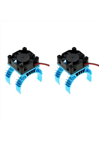 2x Rc Parçalar Elektrikli Araç Motor Soğutucu Sebep Kapağı + Soğutma Fanı 1/10 Tamiya TT02 Rc Araba 540 550 3650 Motorlu Isı Lavabosu (Yurt Dışından)