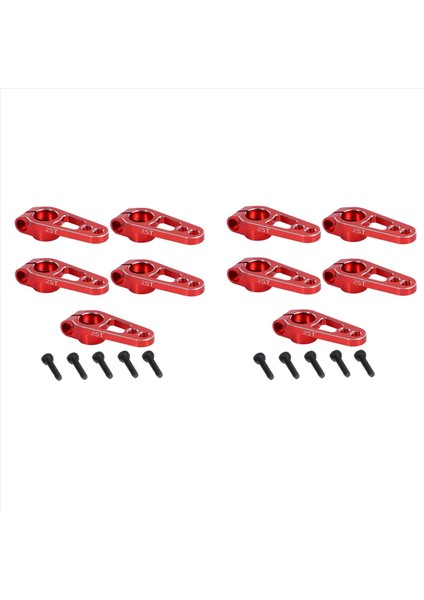 10PCS Alüminyum Alaşım 31MM 25T Direksiyon Servo Kol Boynuzu Futaba Sakura D4 1/10 Rc Drift Araba Palet Parçaları Kırmızı (Yurt Dışından)