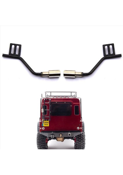 5paır Metal Simülasyon Egzoz Borusu Gaz Traxxas Trx4 Defender Ford Bronco SCX10 Rc Araç Parçaları Egzoz Manifoldu (Yurt Dışından) fırsatları