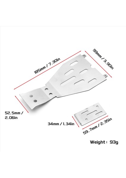 Yarış Paslanmaz Çelik Skid Plaka Şasi Şasi Şasi Zırhı Traxxas Için Parçalar 1/10 Ford F-150 Raptor (Yurt Dışından) fiyatları