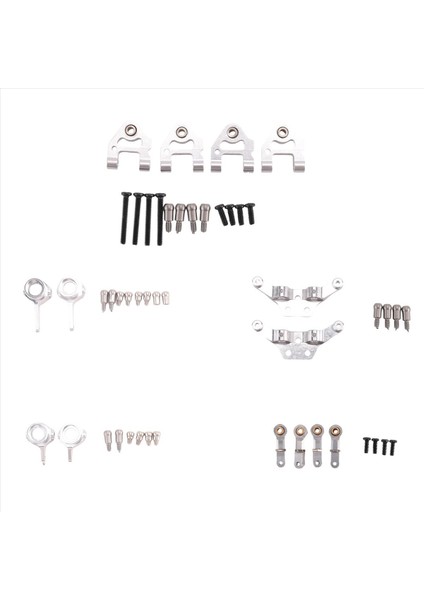 2set Metal Direksiyon Kupası Salıncak Kolu Şok Emici Plaka Wltoys P929 P939 K969 K979 K989 K999 Gümüş (Yurt Dışından) fırsatları