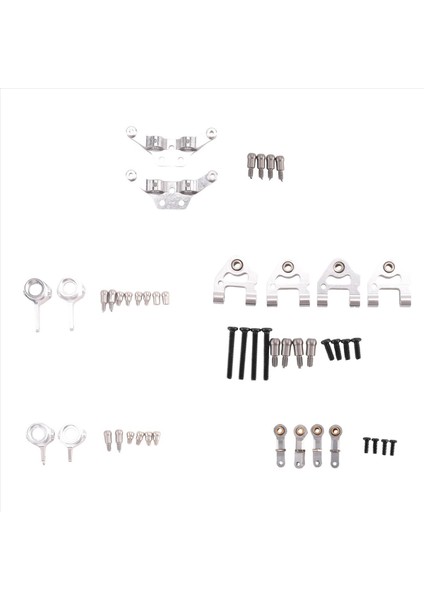 2set Metal Direksiyon Kupası Salıncak Kolu Şok Emici Plaka Wltoys P929 P939 K969 K979 K989 K999 Gümüş (Yurt Dışından) indirimleri