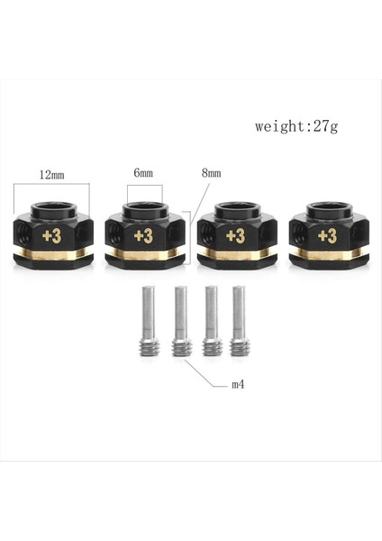 Trx4 Trx6 Tekerlekler Uzatma Hex Adaptörü (+3mm Kalınlık) Için Rc Pirinç Aralayıcılar Tekerlek Hex Hub Genişleticiler (Yurt Dışından) fiyatları