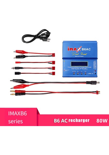 Imax B6AC 80W Rc Denge Şarj Cihazı+T Kablosu Dijital Li-Ion Life Nımh Nıcd Pb Lıpo Pil Basacağı Abd Fişi (Yurt Dışından) fiyatları