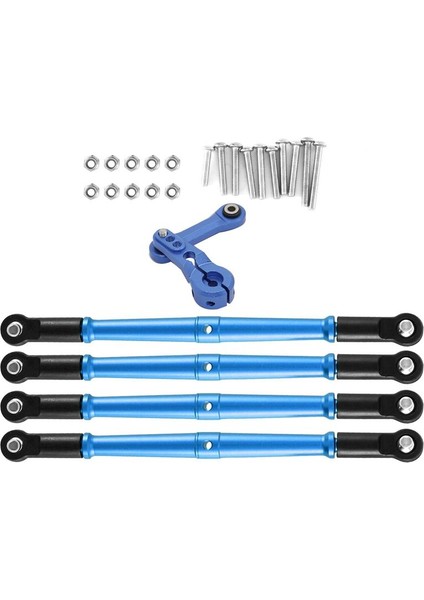 Metal Ön ve Arka Bağlantı Çubuk Bağlantı Çubuğu 25T Servo Kol Direksiyon Bağlantı Çubuğu Rc Araba Arrma 1/8 Kraton Outcast 6s Mavi (Yurt Dışından) fiyatları