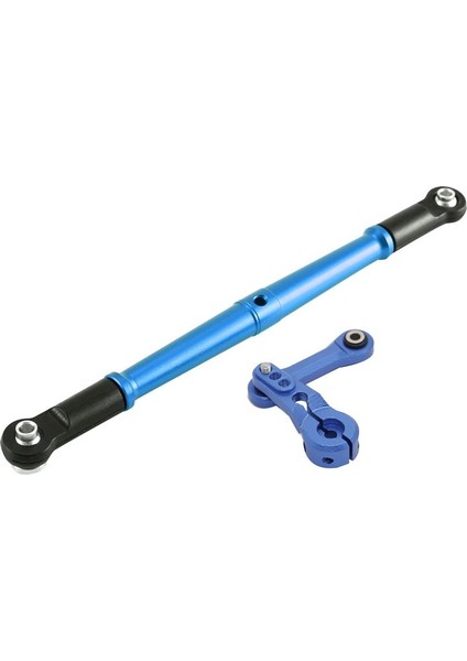 Metal Ön ve Arka Bağlantı Çubuk Bağlantı Çubuğu 25T Servo Kol Direksiyon Bağlantı Çubuğu Rc Araba Arrma 1/8 Kraton Outcast 6s Mavi (Yurt Dışından) fırsatları