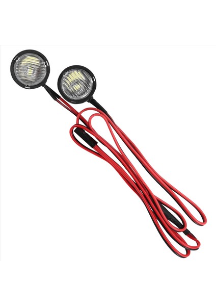 LED Işıklar Parlak Farlar 1/10 Rc Craıl Car Trx4 Trx6 Trx6 Eksenel SCX10 90046 Yuvarlak 2led Beyaz Işık (Yurt Dışından)