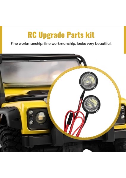 LED Işıklar Parlak Farlar 1/10 Rc Craıl Car Trx4 Trx6 Trx6 Eksenel SCX10 90046 Yuvarlak 2led Beyaz Işık (Yurt Dışından) indirimleri