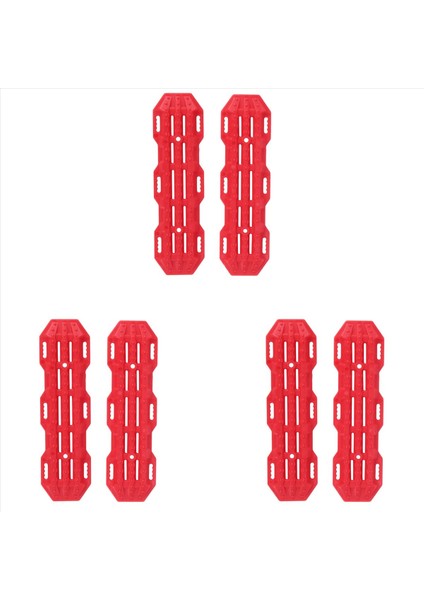 6pcs Plastik Kum Merdiveni Kurtarma Rampalar 1 10 Için 1 10 Rc Prıgler Axıal SCX10 Tamiya CC01 Trx-4 D90 Mst Cfx Kırmızı (Yurt Dışından)