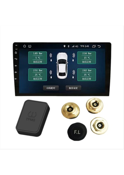 Akıllı USB Android Kablosuz Tpms Lastik Basınç Izleme Sistemi Navigasyon Araç Radyo Ekran Alarmı Harici (Yurt Dışından)