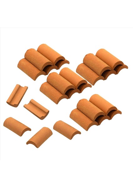 75PCS Mini Kırmızı Çatı Fayans Model Bina Seti Minyatür Fayans Figürin Peyzaj Diy Peri Bahçe Aksesuarları B (Yurt Dışından) modelleri