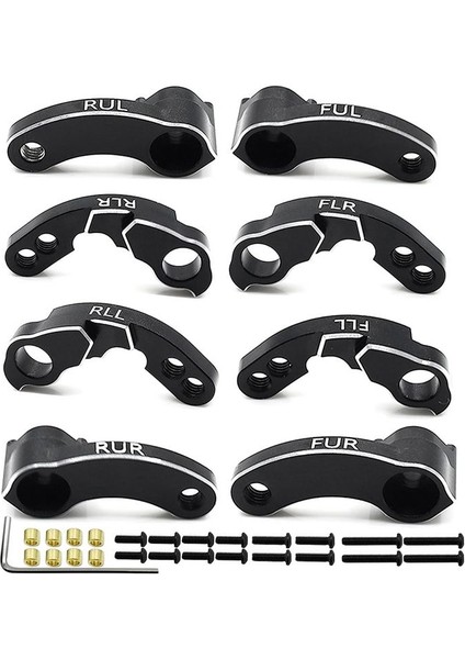 Metal Şok Emici Montaj Ayarlanabilir Yükseltme + Traxxas Için Asansör Kiti 1/18 Rc Trx-4m TRX4M Tracher Araç Parçaları (Yurt Dışından)