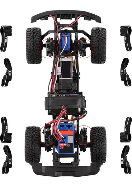 Metal Şok Emici Montaj Ayarlanabilir Yükseltme + Traxxas Için Asansör Kiti 1/18 Rc Trx-4m TRX4M Tracher Araç Parçaları (Yurt Dışından) indirimleri