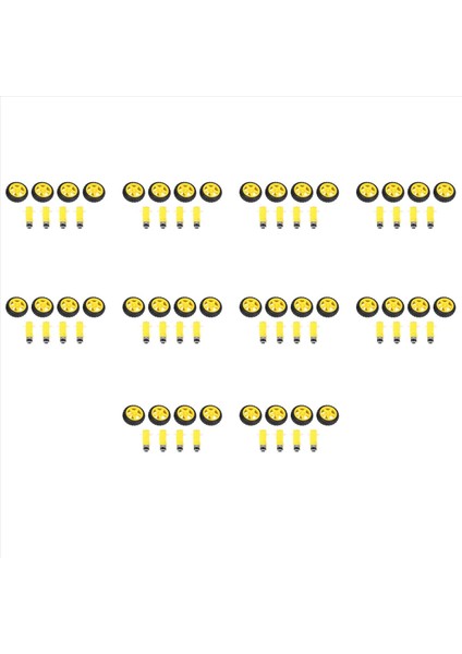 Dc 3-6V Dişli Motorlu Arduino Akıllı Araba Robot Plastik Lastik Tekerleği Için 40 Pcs (Yurt Dışından)