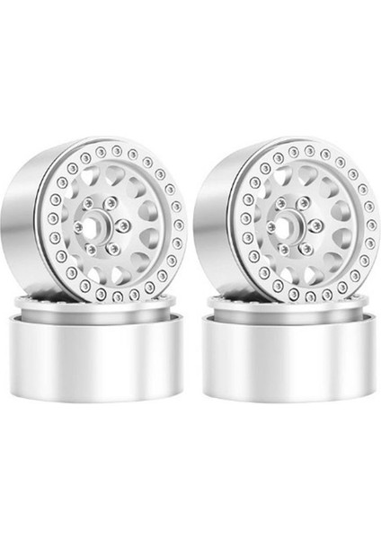 4pcs 1 9 Metal Beadlock Wheel Hub Kıyısı 1/10 Rc Traxxas Trx4 SCX10 SCX10-II 90046 SCX10-III AXI03007 D90 Gümüş (Yurt Dışından)