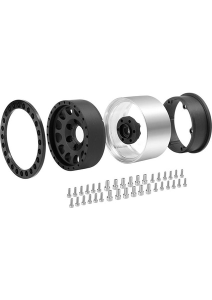 4pcs 1 9 Metal Beadlock Wheel Hub Kıyısı 1/10 Rc Traxxas Trx4 SCX10 SCX10-II 90046 SCX10-III AXI03007 D90 Gümüş (Yurt Dışından) fiyatları