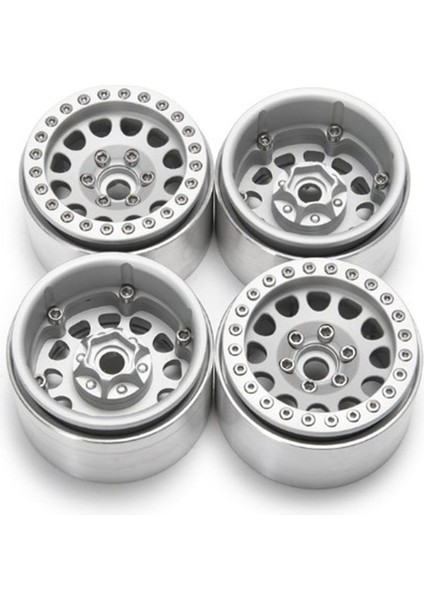 4pcs 1 9 Metal Beadlock Wheel Hub Kıyısı 1/10 Rc Traxxas Trx4 SCX10 SCX10-II 90046 SCX10-III AXI03007 D90 Gümüş (Yurt Dışından) fırsatları