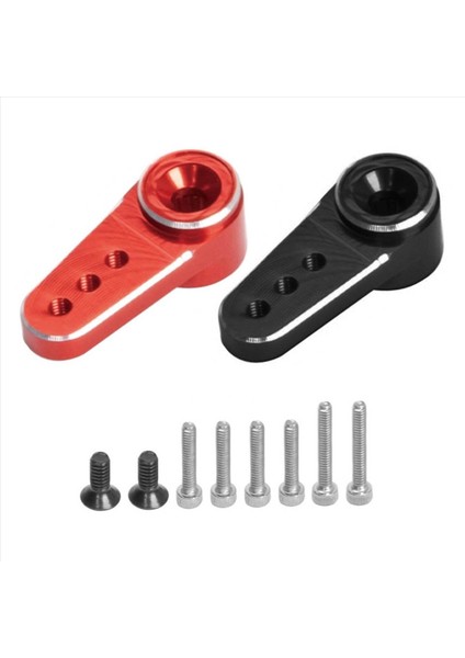 4pcs Metal 15T Servo Kolu Korna Fit Emax ES08MA Iı Eksenel SCX24 Için Servo 1/24 Rc Paletli Araba Parçaları Kırmızı + Siyah (Yurt Dışından) fiyatları