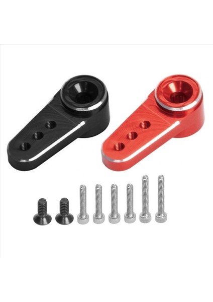 4pcs Metal 15T Servo Kolu Korna Fit Emax ES08MA Iı Eksenel SCX24 Için Servo 1/24 Rc Paletli Araba Parçaları Kırmızı + Siyah (Yurt Dışından) modelleri