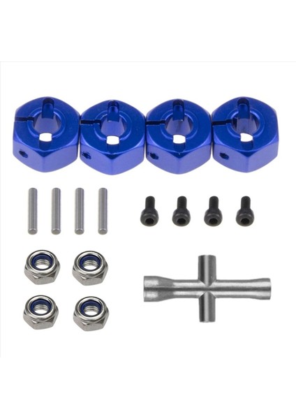 2set Metal 12MM Altı Tekerlek Hub Adaptörü M4 Flanşlı Kilit Somun Çapraz Anahtarı Traxxas 1/10 Slash 4x4 Vxl 2WD Rustler Rc Car (Yurt Dışından) fiyatları