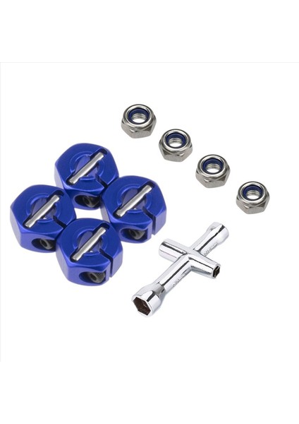 2set Metal 12MM Altı Tekerlek Hub Adaptörü M4 Flanşlı Kilit Somun Çapraz Anahtarı Traxxas 1/10 Slash 4x4 Vxl 2WD Rustler Rc Car (Yurt Dışından) modelleri