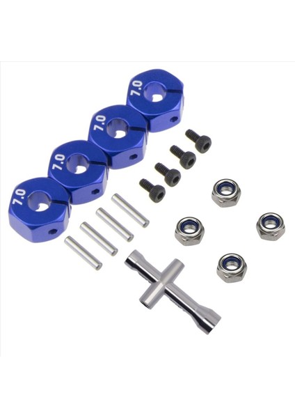 2set Metal 12MM Altı Tekerlek Hub Adaptörü M4 Flanşlı Kilit Somun Çapraz Anahtarı Traxxas 1/10 Slash 4x4 Vxl 2WD Rustler Rc Car (Yurt Dışından) fırsatları