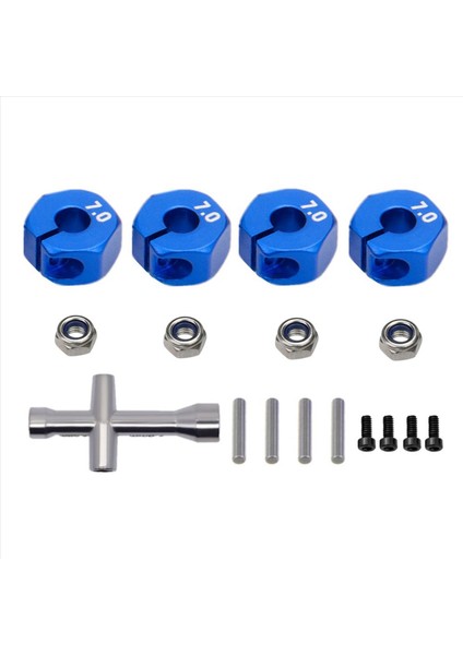 2set Metal 12MM Altı Tekerlek Hub Adaptörü M4 Flanşlı Kilit Somun Çapraz Anahtarı Traxxas 1/10 Slash 4x4 Vxl 2WD Rustler Rc Car (Yurt Dışından) indirimleri