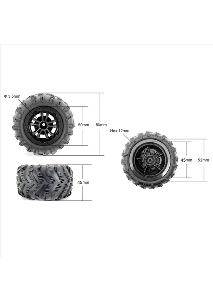 8pcs Wltoys Için Büyük Lastik Genişletme Lastik Tekerleği 144001 124016 124018 124019 12428 Hbx 16889 16890 Rc Araba Yükseltme Parçaları (Yurt Dışından) modelleri