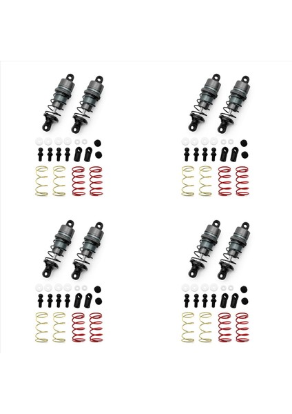 1/10 4 Paır Metal Hidrolik Şok Emiciler Rc Uzaktan Kumanda Araba Düz Yarış Drift Arabası (63MM) Kurşun Renk (Yurt Dışından)