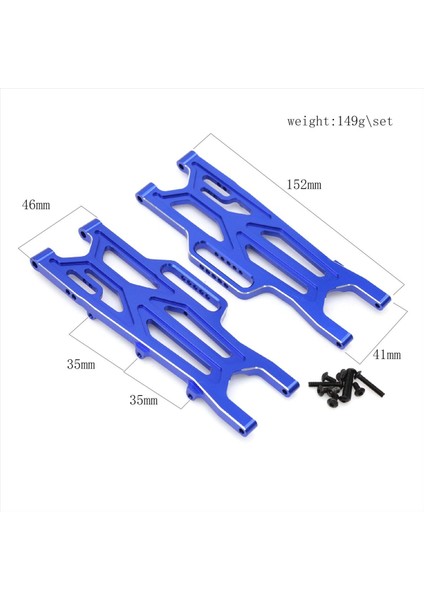 Metal Arka Süspansiyon Kolları Salıncak Kolu ARA330710 Arrma Için 1/10 Kraton 4x4 4s V2 Blx Rc Araba Yükseltme Parçaları Kırmızı (Yurt Dışından) modelleri