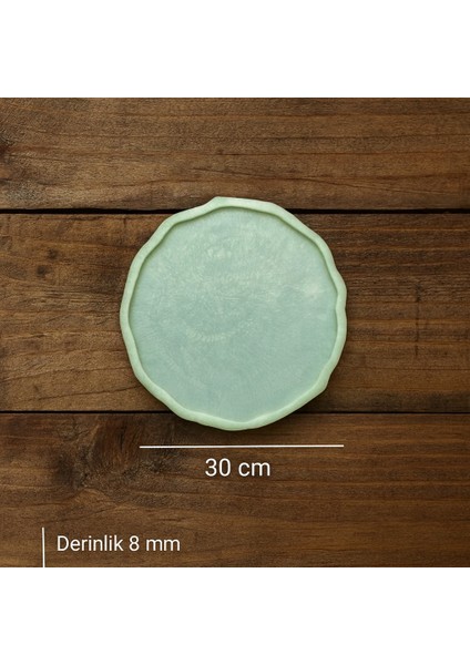 30 cm - Kavisli Yuvarlak Tepsi Kalıbı - Kod:İnci