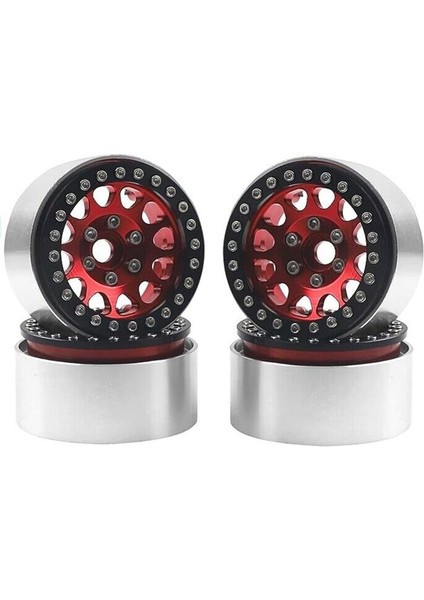 4pcs 1 9 Metal Beadlock Wheel Hub Kıyısı 1/10 Rc Traxxas Trx4 SCX10 SCX10-II 90046 SCX10-III AXI03007 D90 Kırmızı (Yurt Dışından)