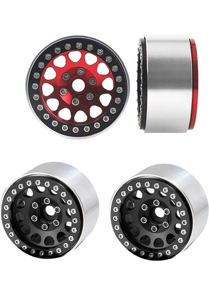 4pcs 1 9 Metal Beadlock Wheel Hub Kıyısı 1/10 Rc Traxxas Trx4 SCX10 SCX10-II 90046 SCX10-III AXI03007 D90 Kırmızı (Yurt Dışından) modelleri