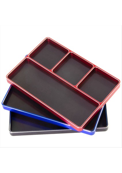 1/10 1/8 Rc Model Araç Metal Cnc Dört Izgara Basit Vidalı Disk Depolama Kutusu Metal Somun Tepsisi Kırmızı (Yurt Dışından) indirimleri