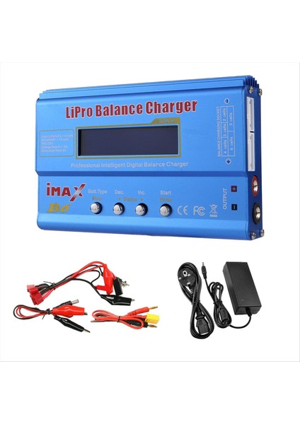 Imax B6 80W Lıpo Pil Şarj CIHAZI+XT60 Lıpo Nımh Lı-Ion Nı-Cd Dijital Lipro Denge Şarj Cihazı Pil Şarj Cihazı Ab Fişi (Yurt Dışından)