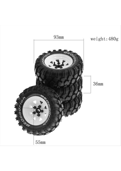 Metal 1 9 Inç Beadlock Tekerlek Lastikleri 1 10 Rc Paletli Araba Eksenel SCX10 90046 Trx4 Redcat Gen8 Siyah (Yurt Dışından) fiyatları