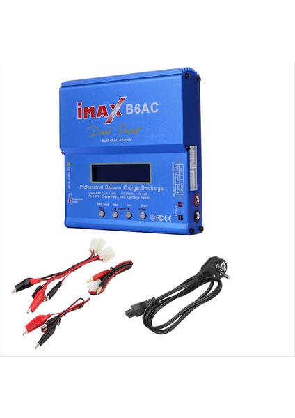 Imax B6AC 80W Rc Denge Şarj Cihazı+Tamiya Kablosu Dijital Li-Ion Life Nımh Nıcd Pb Lıpo Basacılığı Ab Fişi (Yurt Dışından)