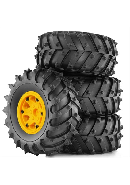 4pcs 128MM 1/10 Canavar Beadlock Tekerlek 1/10 Rc Paletli Araba Trx4 D90 D110 Eksenel SCX10 Sarı (Yurt Dışından)