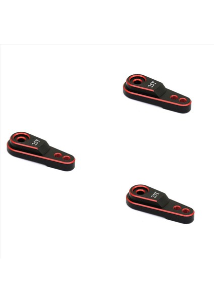 3x Sert Alüminyum Alaşım 25T M3 Direksiyon Bağlantısı Servo Kol Korsası 1/10 Rc Prıgler Traxxas Trx4 Metal Yükseltme Parçaları Kırmızı (Yurt Dışından)